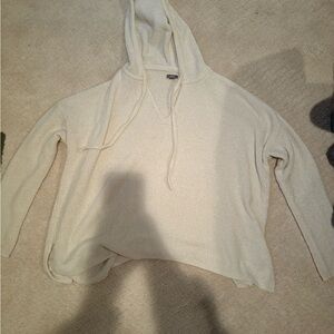 Cozy Knit Cream Hoodie